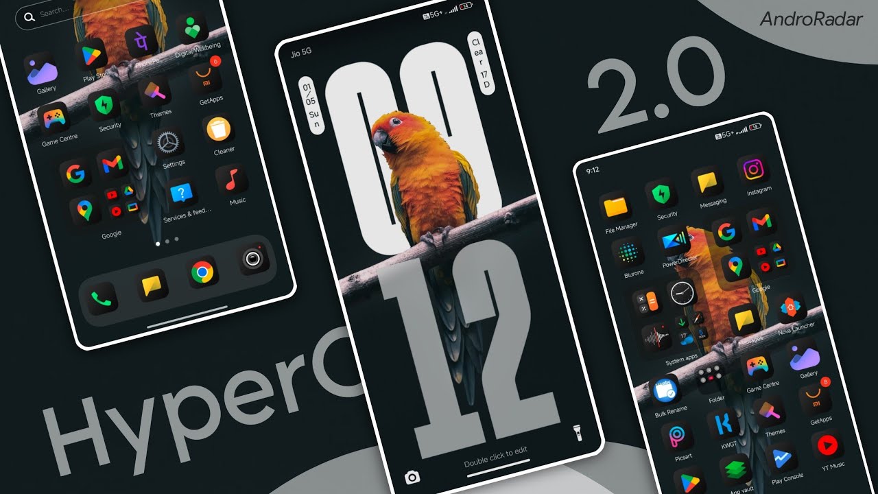 ⚡ Exclusive - Stunning HyperOS 2.0 theme with Dark Icons and HyperOS 2.0 lock screen 🔥