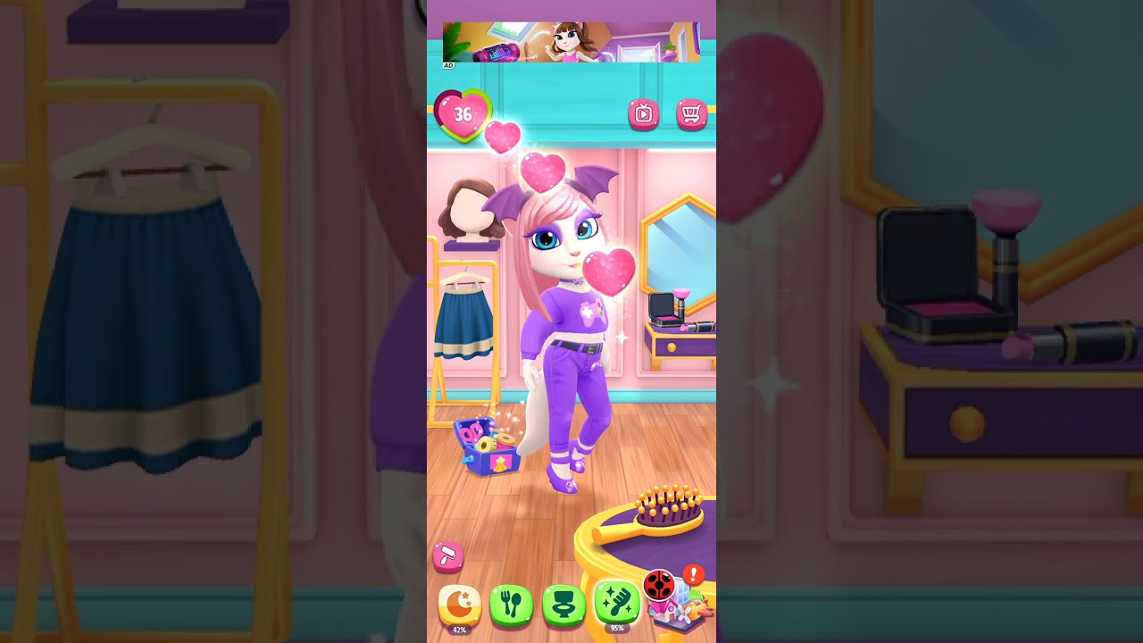 Talking Tom&Friend(feeding them 🍎, giving them a bath 🛁, putting them to sleep 😴, playing with them)