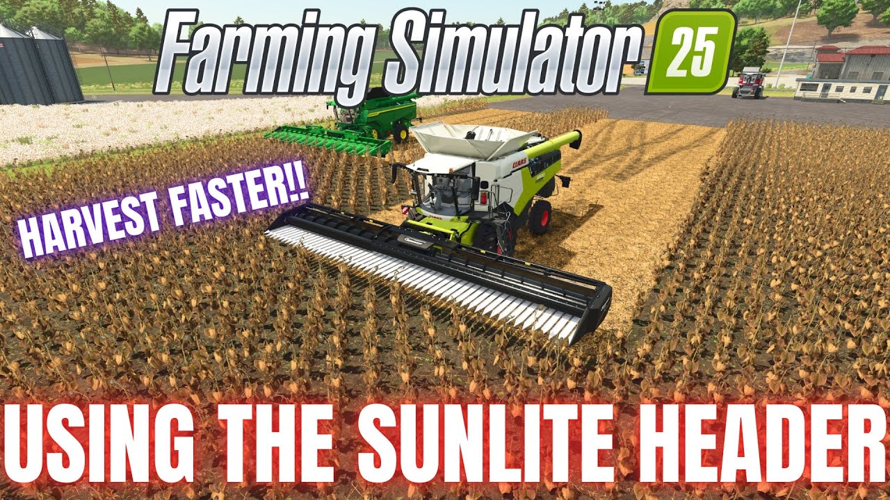 HOW TO USE THE SUNLITE HEADER - Farming Simulator 25