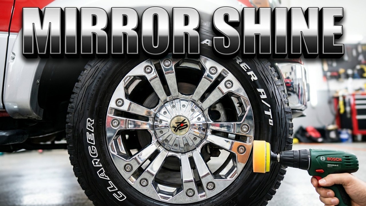 Chrome Wheel Polish and Tire Painting
