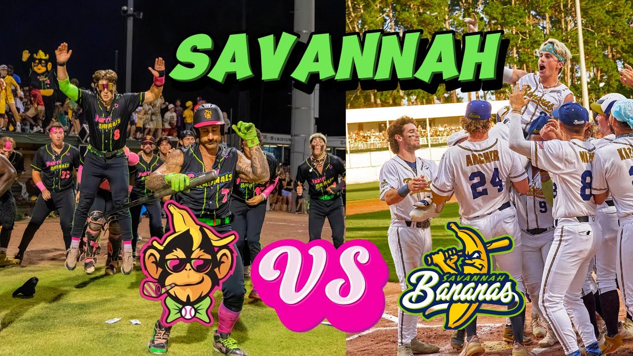 БЕЗУМНЫЕ ПОЕДИНКИ! Savannah Bananas против Party Animals в Саванне, Джорджия!!