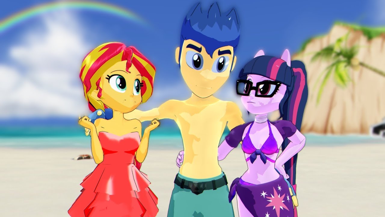EQG Dancing Music Video - Flash Sentry Twilight Sparkle and Sunset Shimmer Triangle