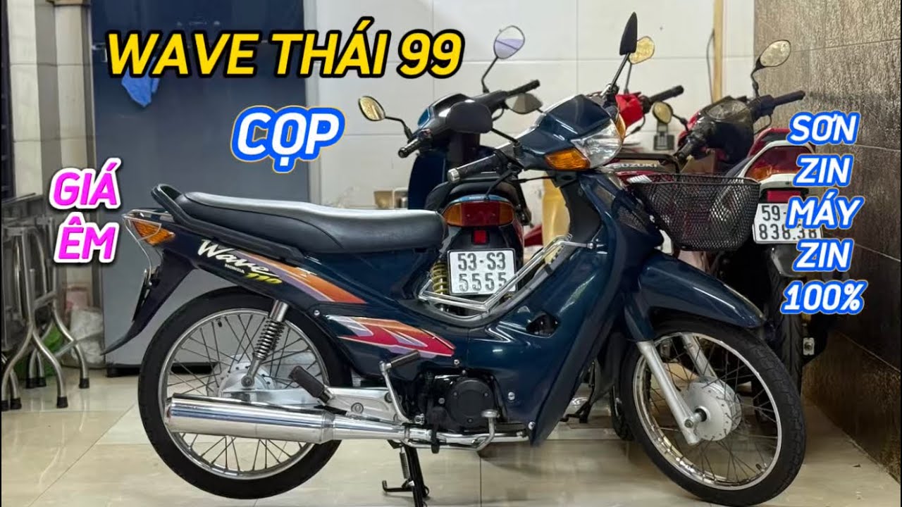 Honda Wave Thái 110 đời 99 . Chính chủ một đời chủ . Sơn zin áo theo xe . Máy zin đầu nồi chưa rớt 