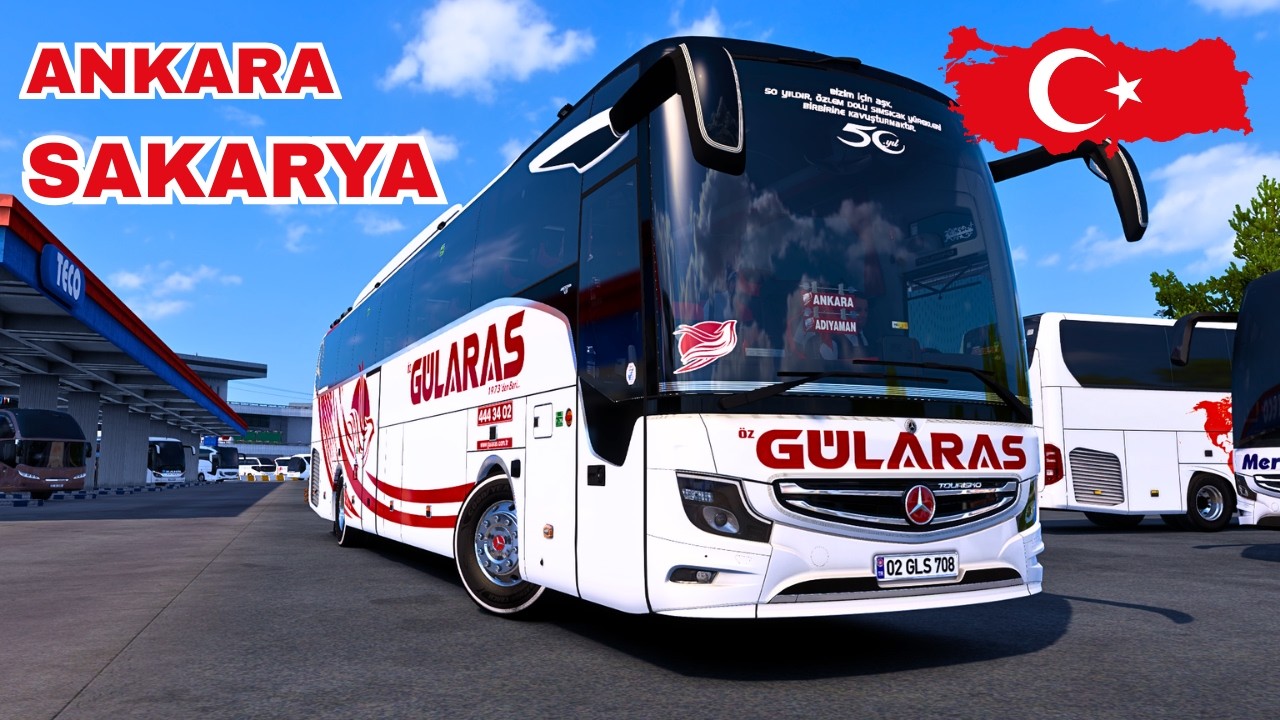 ANKARA - SAKARYA  G&Uuml;LARAS Turizm TOURİSMO 2026 T&Uuml;RKİYE Haritası | ETS 2 |