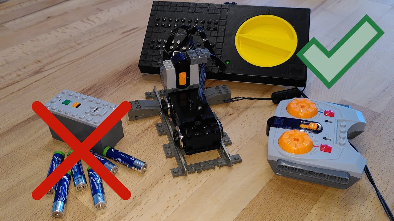 LEGO® PF Eisenbahn ohne Batteriebox (How to run your LEGO® PF train without batteries)