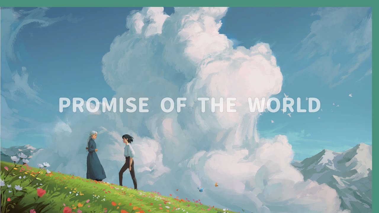 「Promise of the World」Beautiful Ghibli Music (Piano & Cello)  - Howl's Moving Castle [3 Hour]