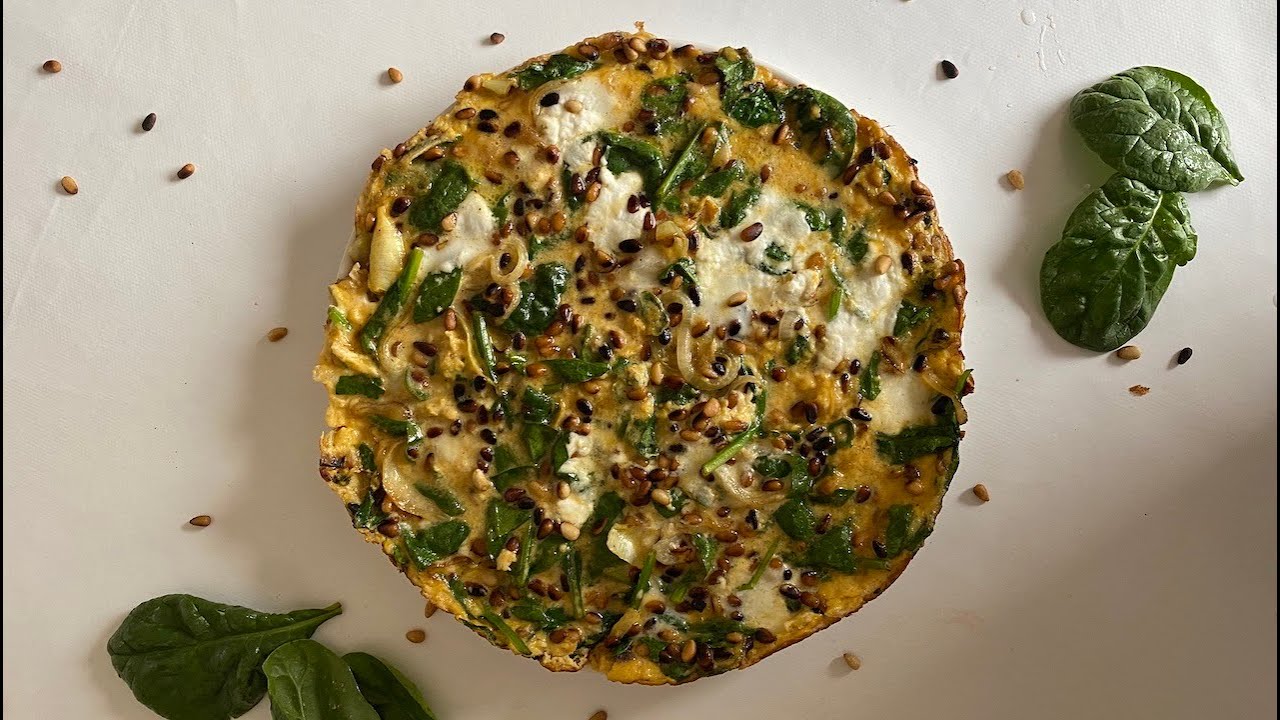 Frittata aux épinards & burrata