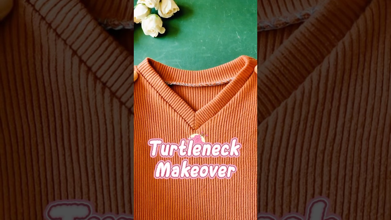 Refashion a Turtleneck into a Chic V-Neck (No Machine Needed!)  #diy #tutorial #tips