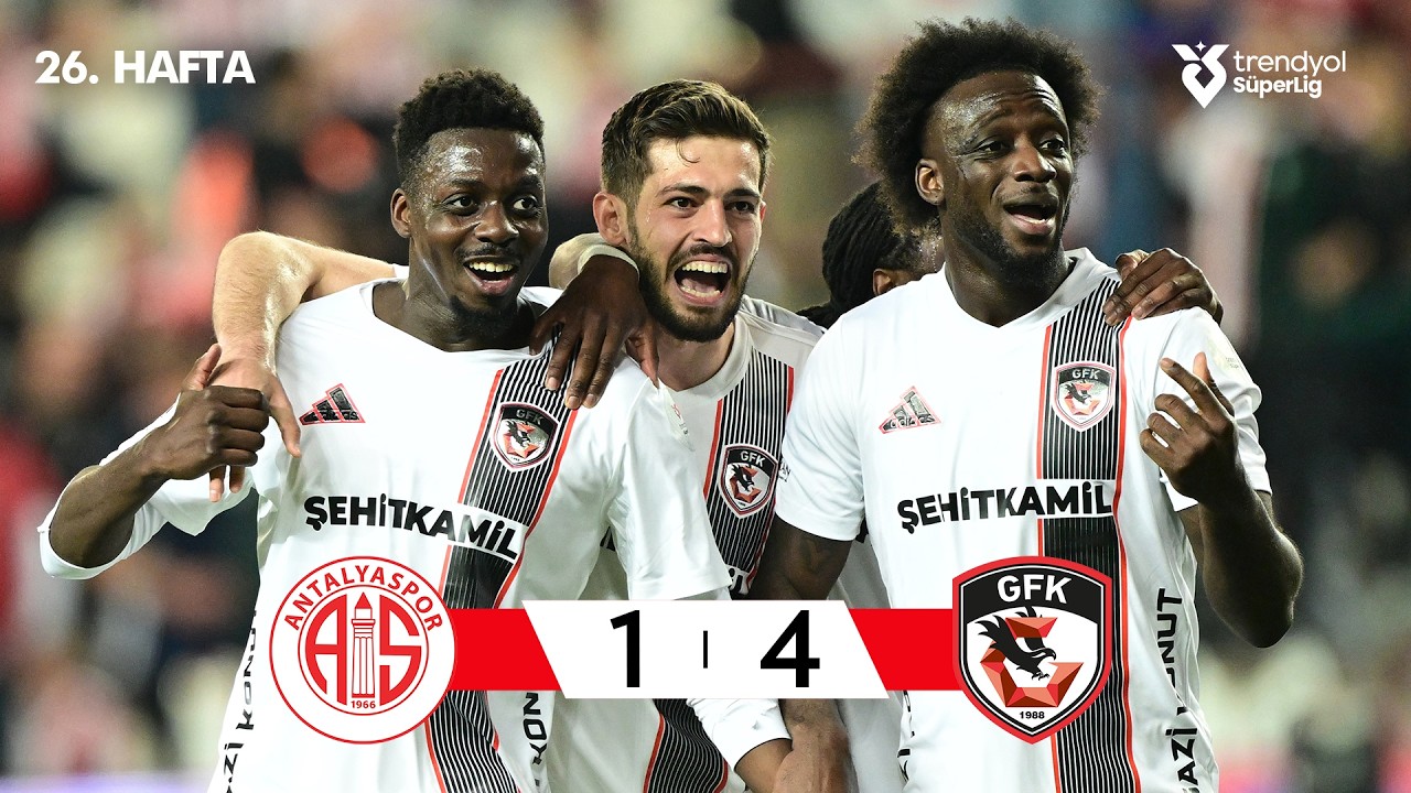 Antalyaspor (1-4) Gaziantep FK - Highlights/&Ouml;zet | Trendyol S&uuml;per Lig - 2025/26