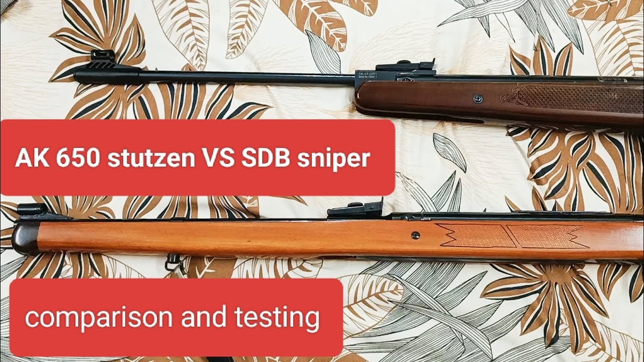 AK 650 air rifle VS SDB sniper air rifle. comparison and power test #airrifleshooting #shooting #gun