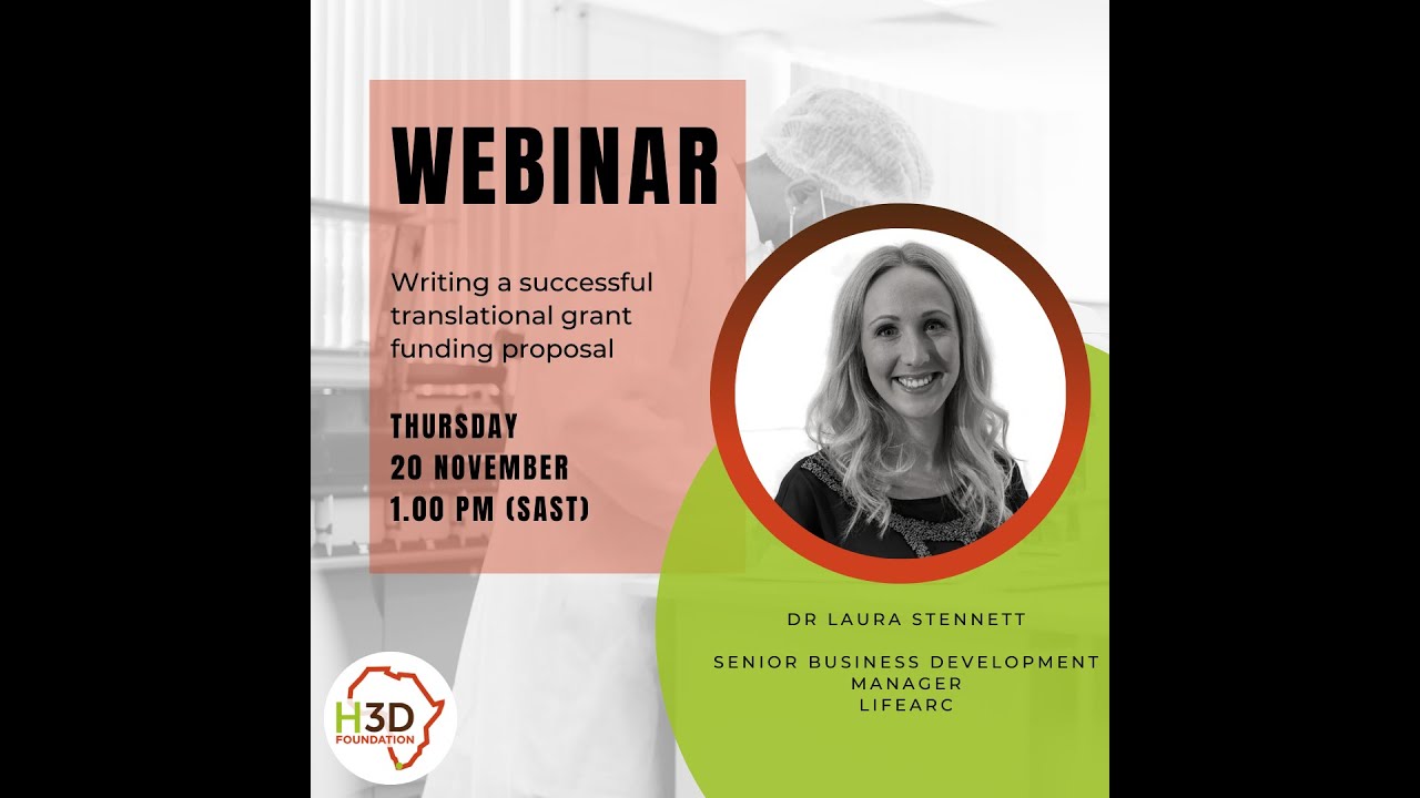 Writing a successful translational grant funding proposal with Laura Stennett