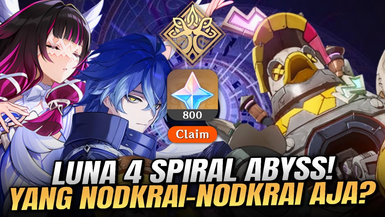 F2P Team Columbina Cukup Kuat! Luna 4 Spiral Abyss! | Genshin Impact Indonesia