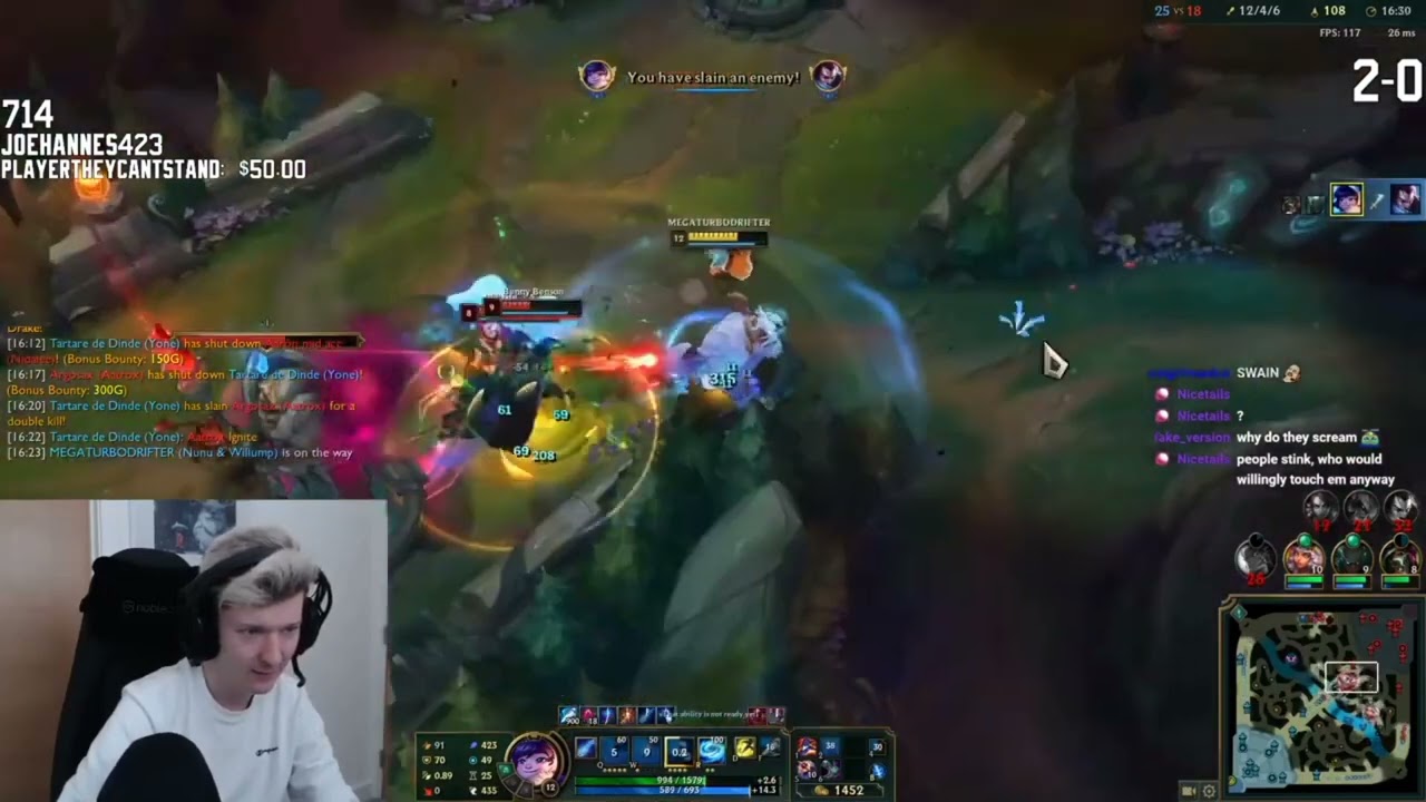 NUNU JUST DONT GIVE A SH**T. EASY TRIPLE😎 #leagueoflegends #lolplays #lolplays #faker