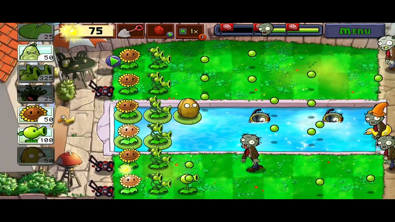 PVZ 1 gameplay for no reason at all!