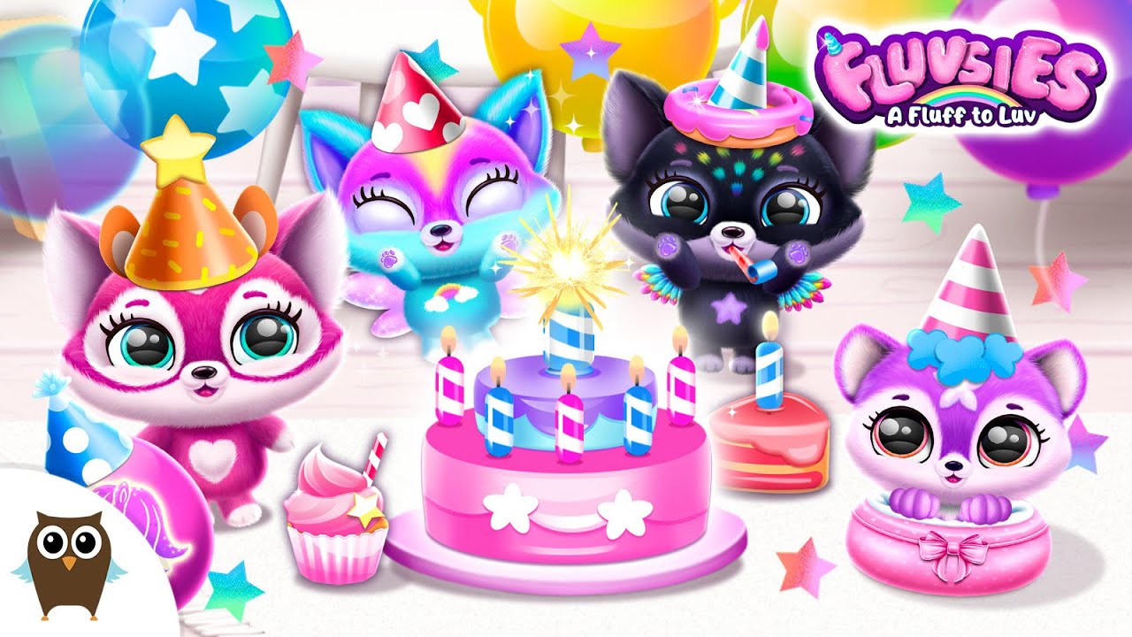 Fluvsies Birthday Party 💜🎂 Gift Unboxing | Fluvsies - A Fluff to Luv 🌞 TutoTOONS