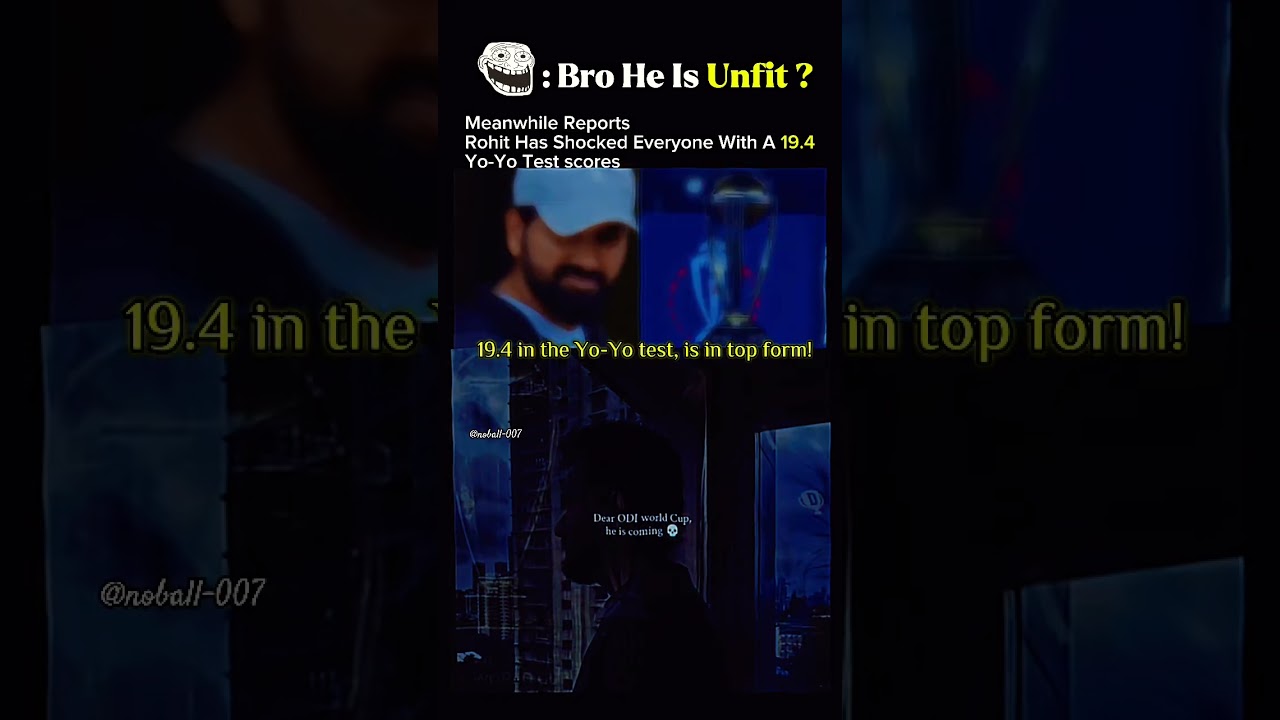 Rohit Sharma Yo-Yo Test 19.4 🔥 | Hitman Comeback Mode ON | 2027 World Cup Ready#shortfeed