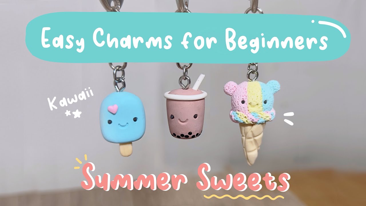 Kawaii Summer Clay Charms | Easy Charms for Beginners