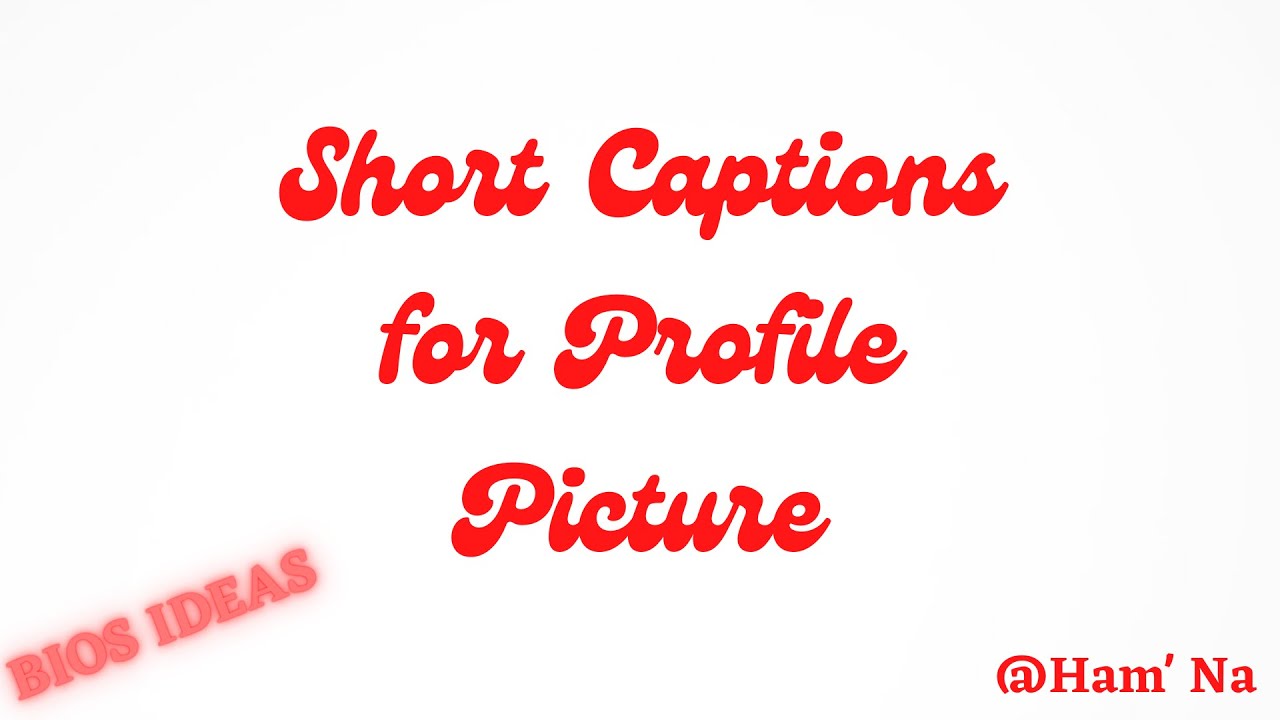 Short Captions for Profile Picture || profile picture ideas || bios ideas for dp