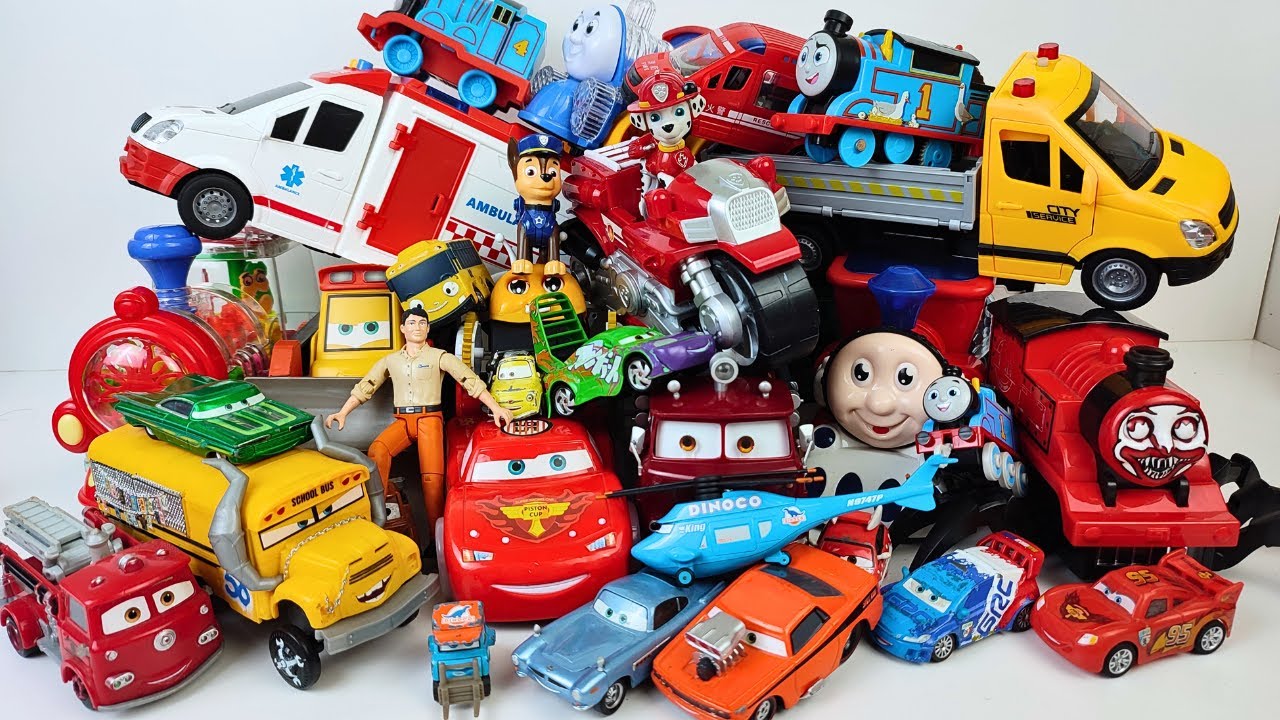 Disney Pixar Cars , Lightning McQueen Filmore Cruz Ramirez Chevrolet Porsche Mater Ambulance | ASMR