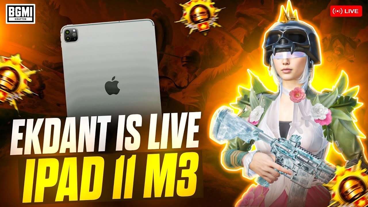 IPAD 11 M3 60 FPS HARDEST GAMEPLAY ll BGMI LIVE ll BGMI HINDI LIVE #ekdantislive