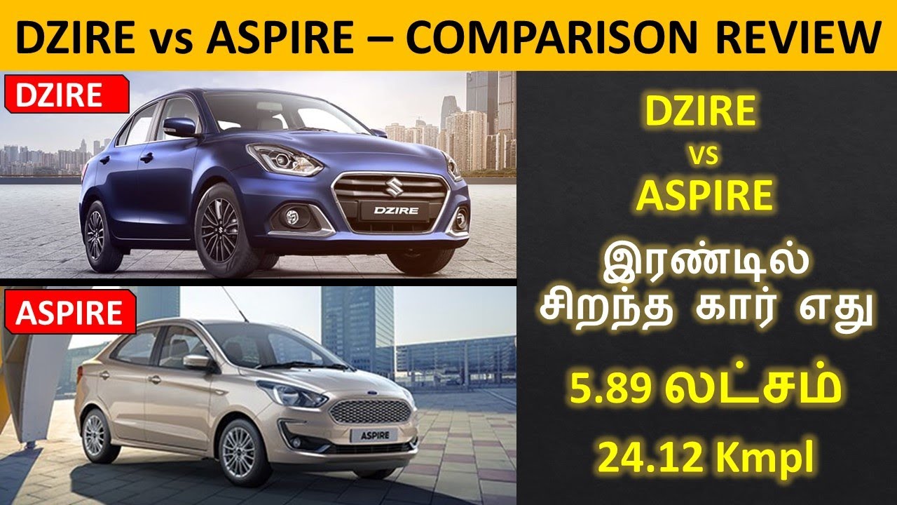 Maruti DZIRE vs Ford ASPIRE - இரண்டில் சிறந்த கார் எது - Comparison Review - Wheels on review