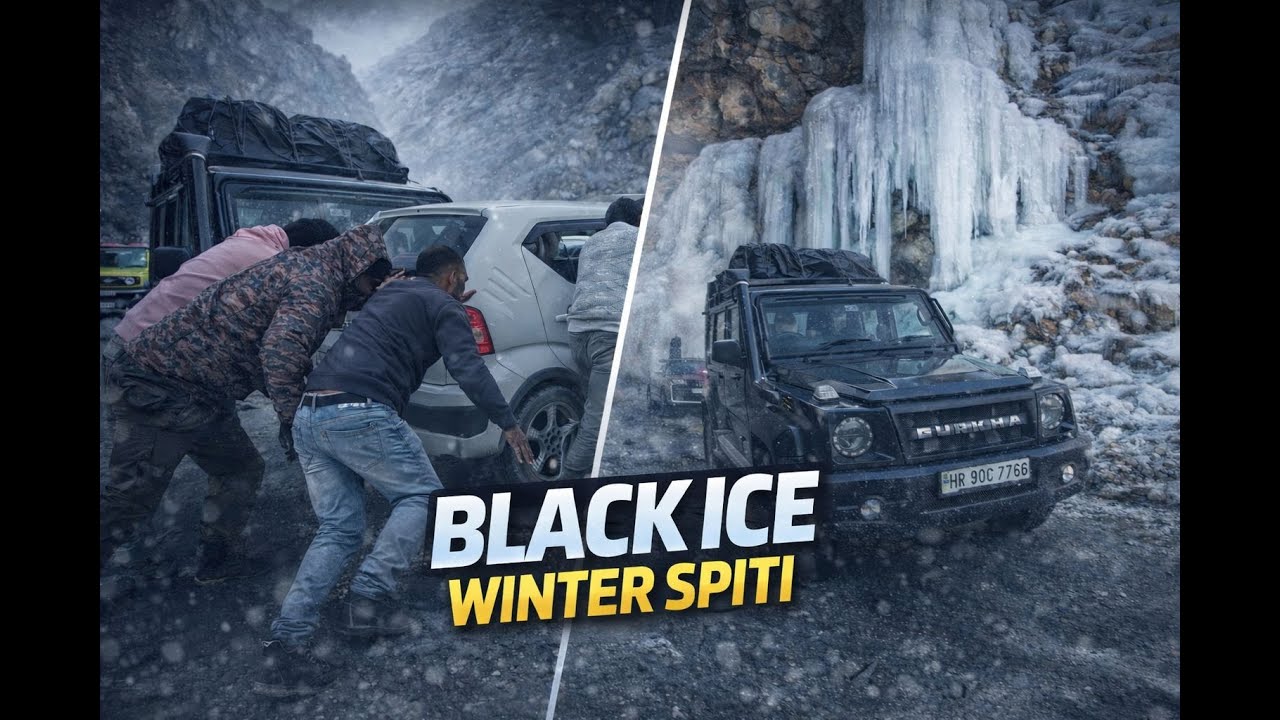 Winter Spiti 2025-26 with Force Gukha, Thar and Scorpio: Day 1,Nako,Malling Nala,Gue village