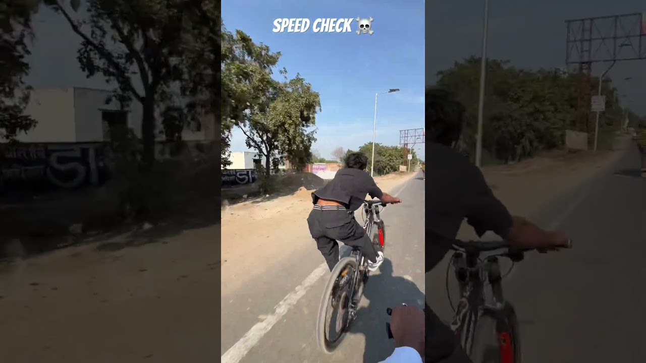 🥵High-speed manual on road// #viral #stunt #cycling #shorts