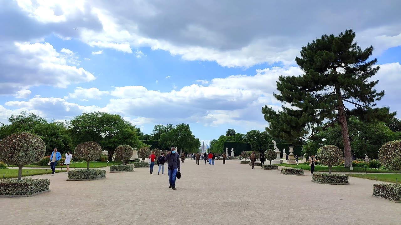 PARIS Louvre to the Tuileries Garden and Place de la Concorde 2021 💚 Walking Tour in 4K ASMR