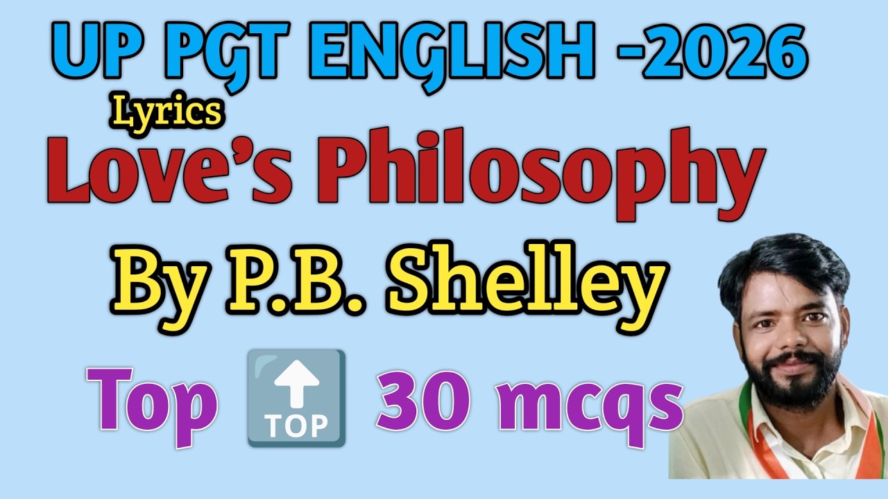 Love's philosophy MCQ by PB Shelley, MCQS ON Love's philosophy, love's philosophy, MCQ PGT English