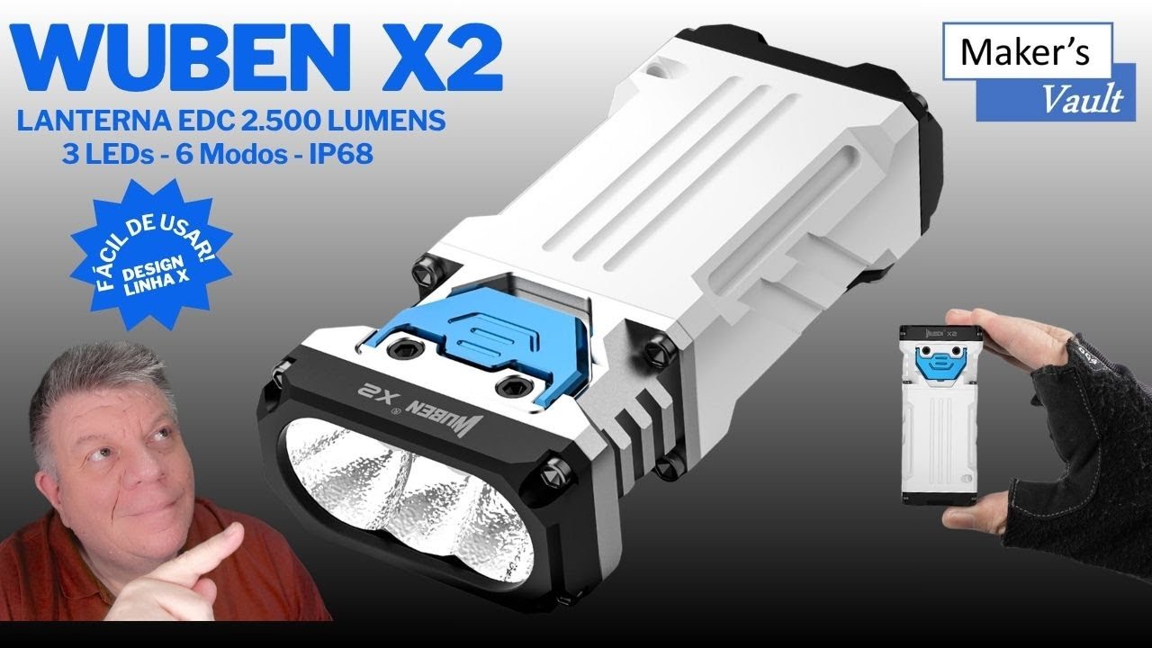 Wuben X2: Lanterna EDC compacta com 2.500 L&uacute;mens