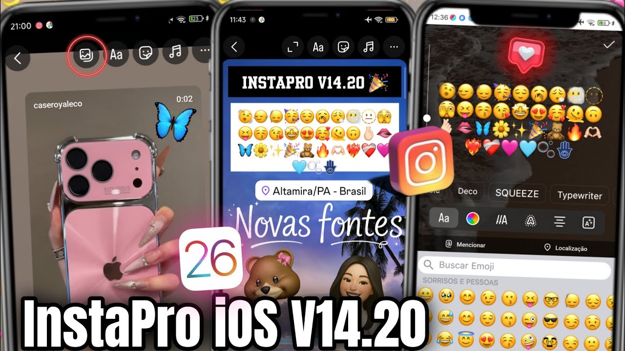 INSTAPRO iOS V14.20 ❤️‍🔥 INSTAGRAM IGUAL IPHONE NO ANDROID 🎉 EMOJIS iOS + FONTS ATUALIZADO 2026