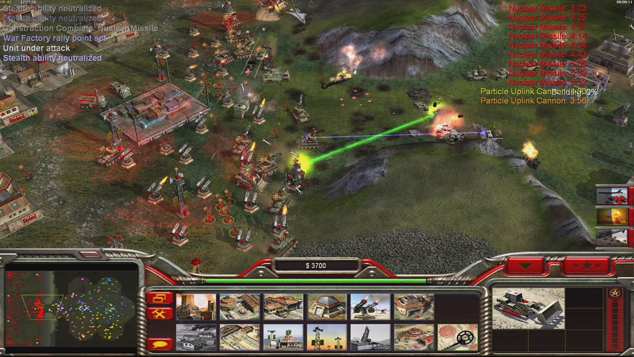 Китайские ядерные силы против 7 ВВС - Command & Conquer Generals Zero Hour - Сложный геймплей 1 п...