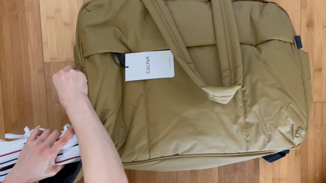 Calpak Luka Khaki Duffel Bag.