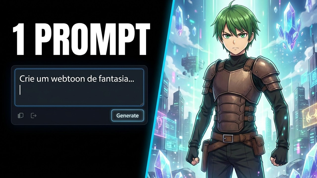 Essa IA faz WEBTOON ou MANHWA COMPLETO com 1 Prompt (E Funcionou!)