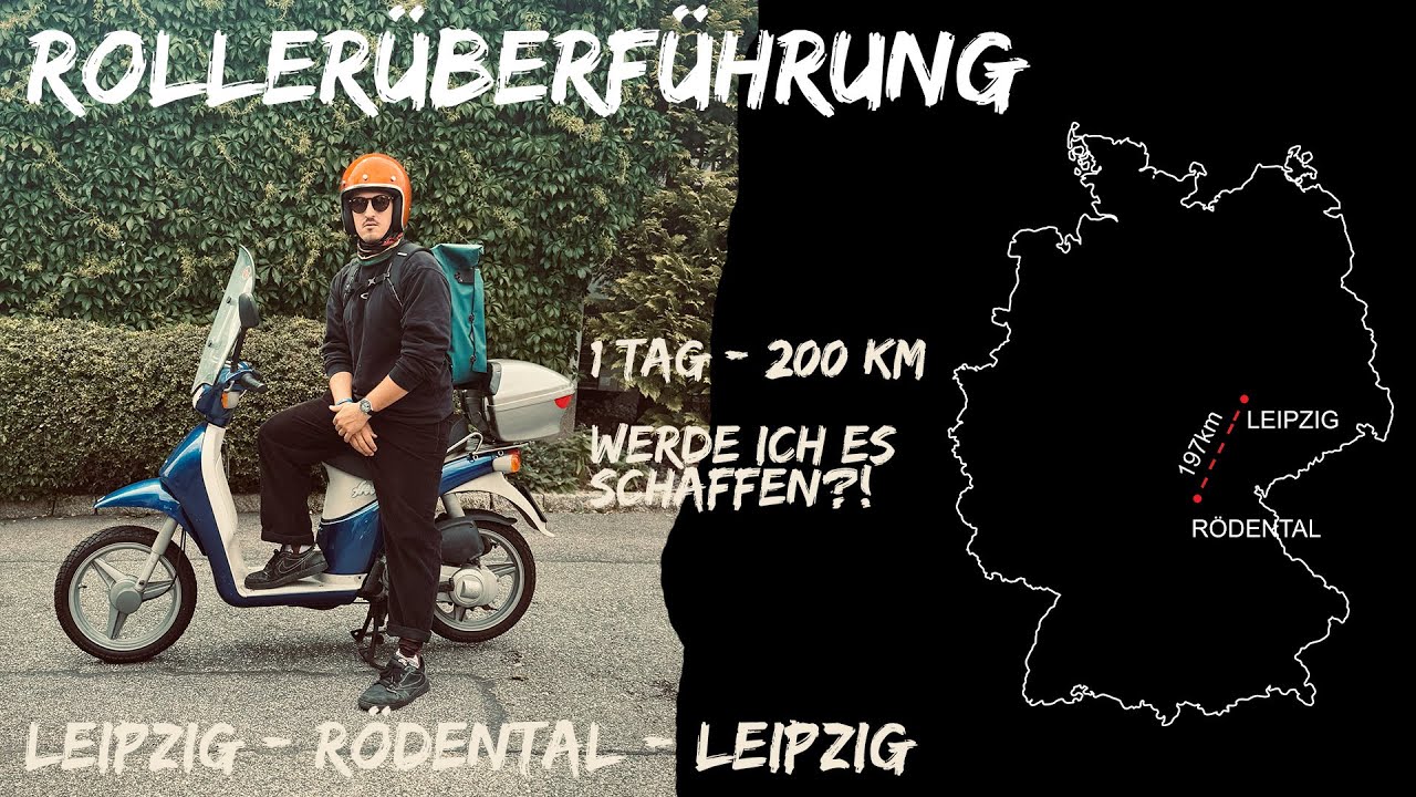 Rollerüberführung 2025 | Mit '93 Piaggio Free 50 von Coburg nach Leipzig | 1 Tag | 200KM | MÖGLICH?