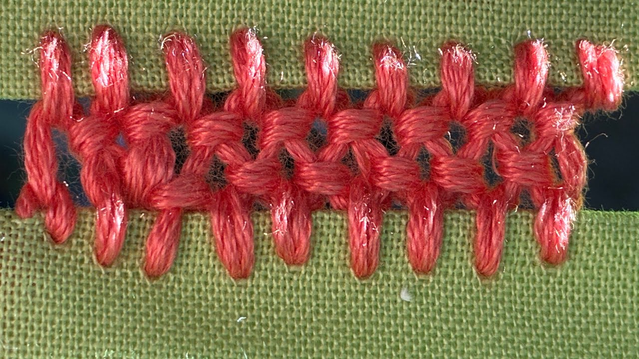 💕🔥trending Randa embroidery decorative joining of two edges with needle #embroidery#ytviral#diy 