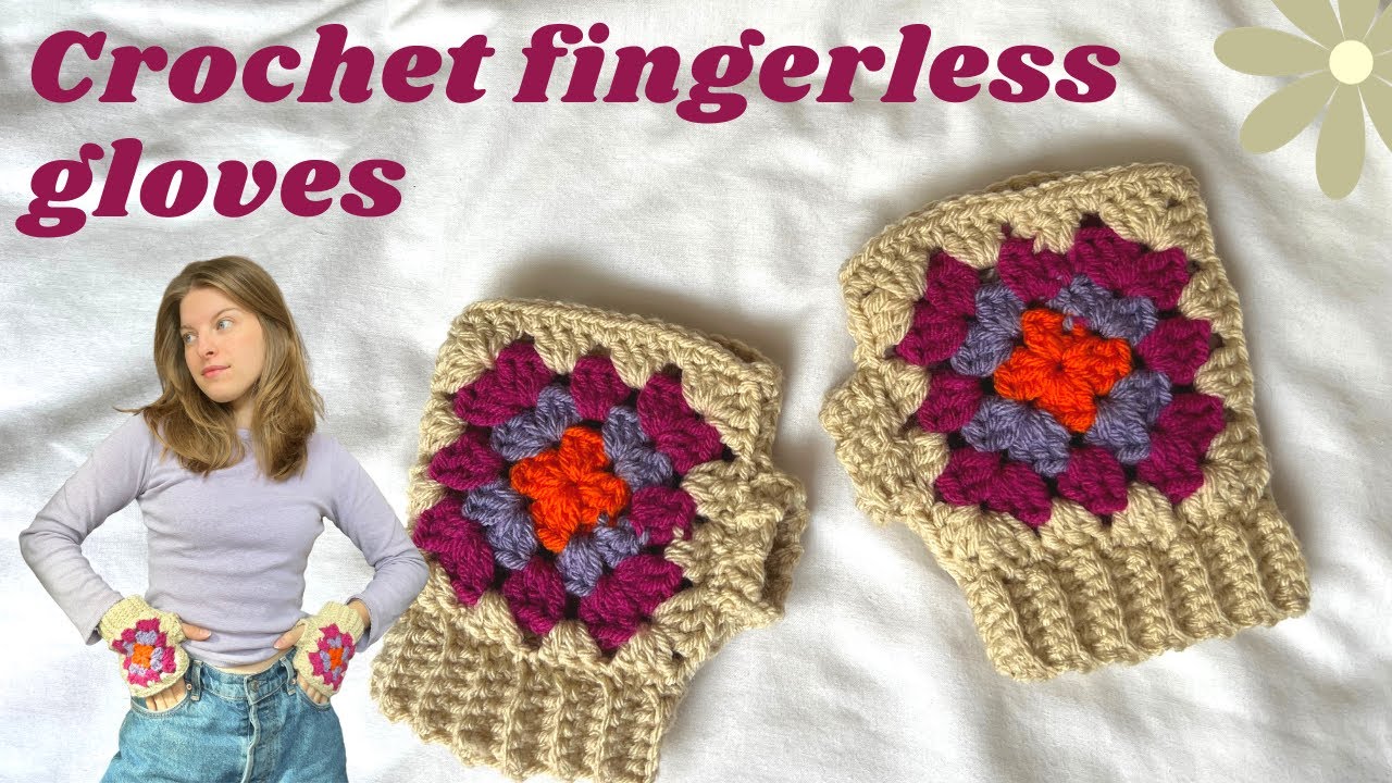 How to make Crochet Granny Square Gloves I Quick and Easy