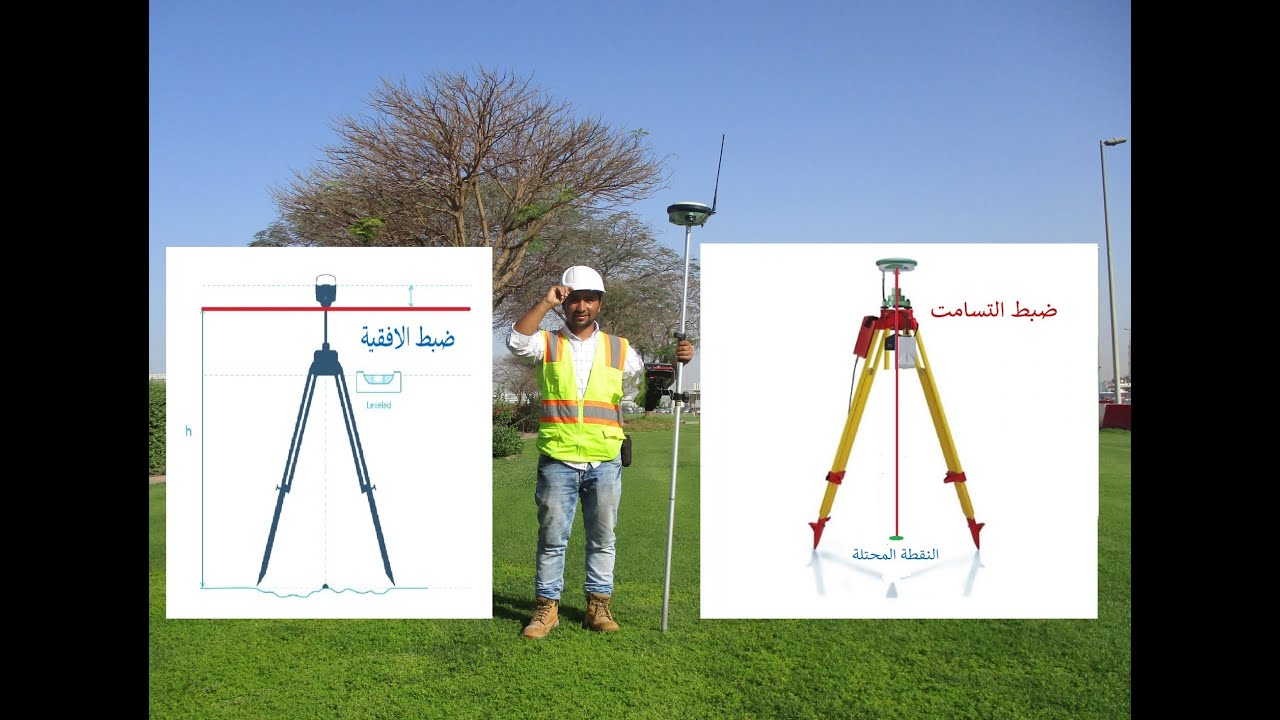 شرح جهاز الجي بي اس كيفية ضبط تسامت وافقية جهاز ال GNSS/ GPS- الدرس02.