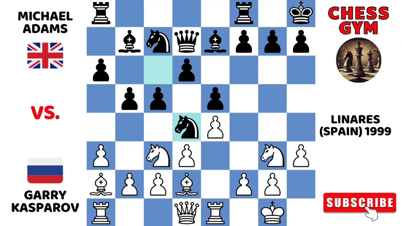 Garry Kasparov vs Michael Adams. Linares (Spain) 1999.