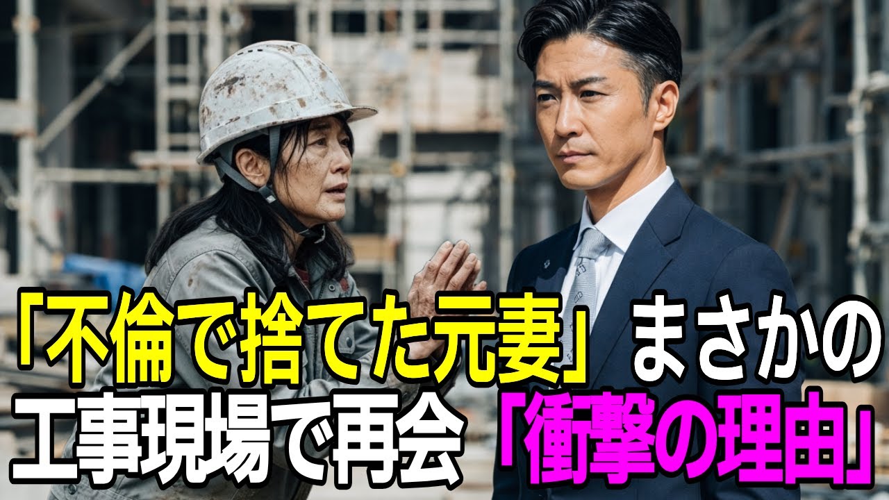 離婚して8年、不倫で追い出した元妻と工事現場で再会。衝撃の真実を知り財閥の元夫が号泣した理由【感動する話】【朗読】