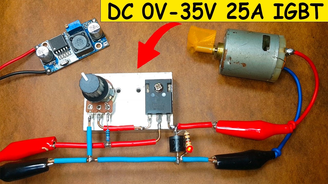 Alimentation de Laboratoire DC Variable Power Supply 0V-60V 25A IGBT 25N120FL, LM2596S, 4687, 4686