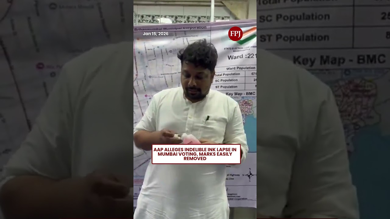 Aam Aadmi Party Alleges Indelible Ink Lapse in Mumbai BMC Voting, Marks Easily Removed