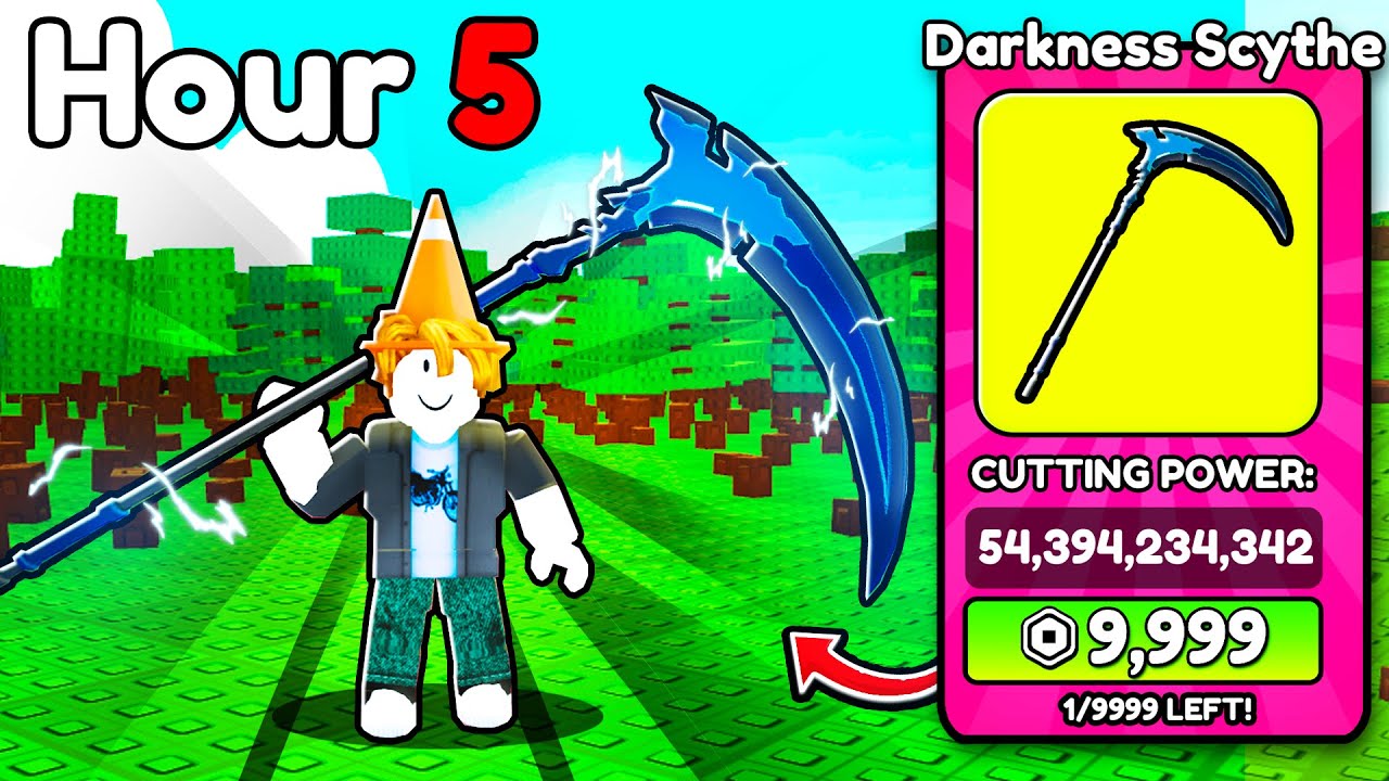 Я провел 24 часа в Roblox Cut Trees...