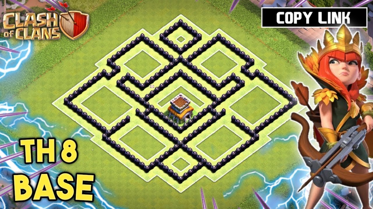 NEW! TH8 COC BASE | BASE TH8 TERKUAT | BASE TH8 | TH 8 LAYOUT COPY LINK