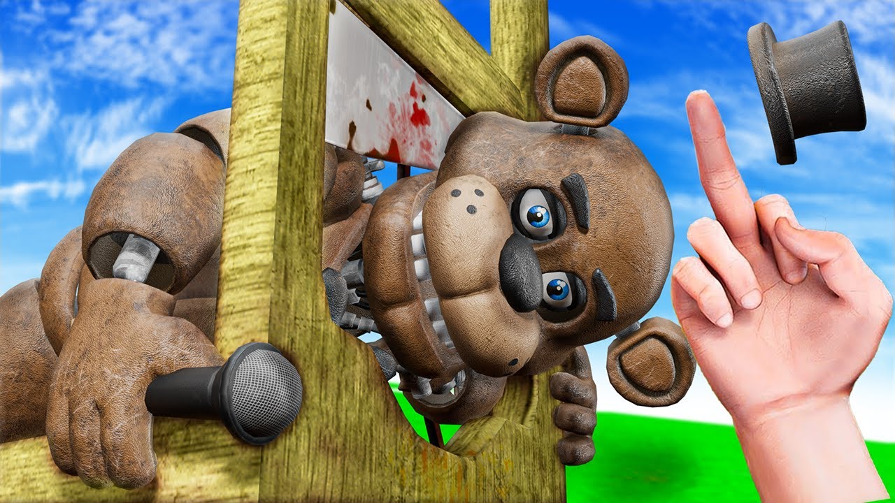 Пытки персонажей FNAF с помощью ОГРОМНОЙ гильотины... (Bonelab VR)