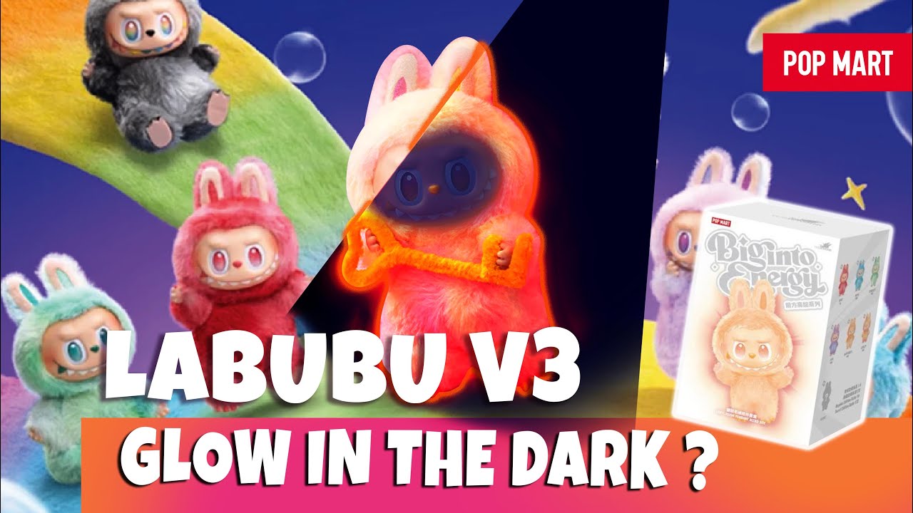Pop Mart Labubu Big Into Energy  | Glow in the dark #popmart  #labubuv3 #blindbox #unboxing