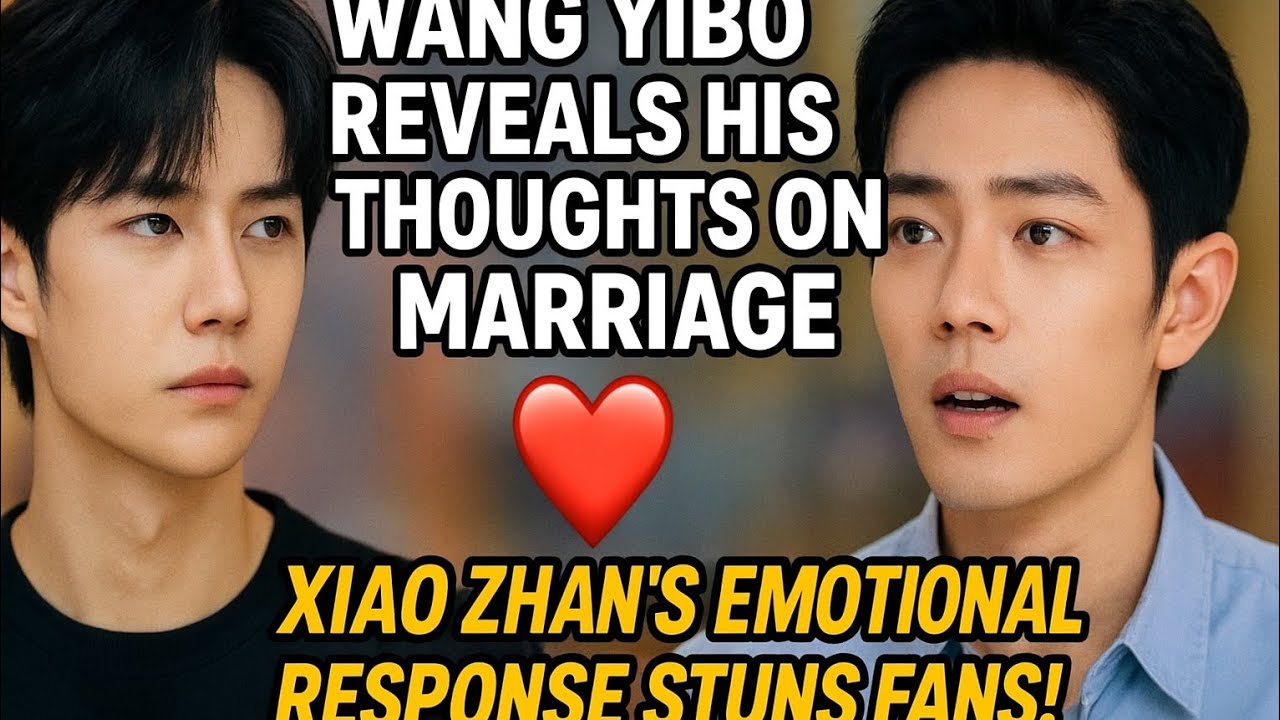 Wang Yibo Reveals His Thoughts on Marriage 💍 Xiao Zhan’s Emotional Response Stuns Fans!