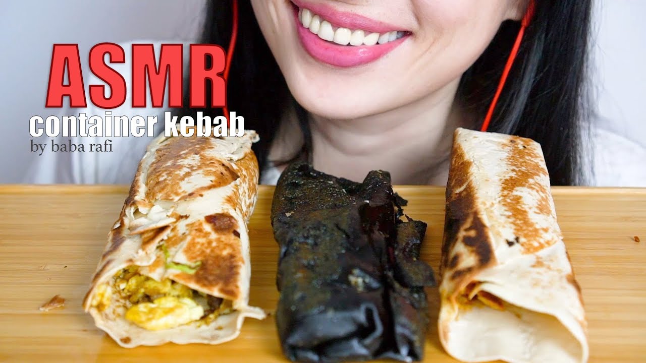 ASMR EATING SOUND KEBAB CONTAINER BY BABA RAFI | NO TALKING