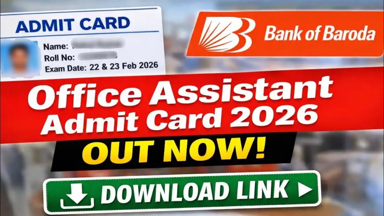 BOB Peon Admit Card 2026 Download Kannada| How to Download Bank of Baroda Peon Admit Card 2026
