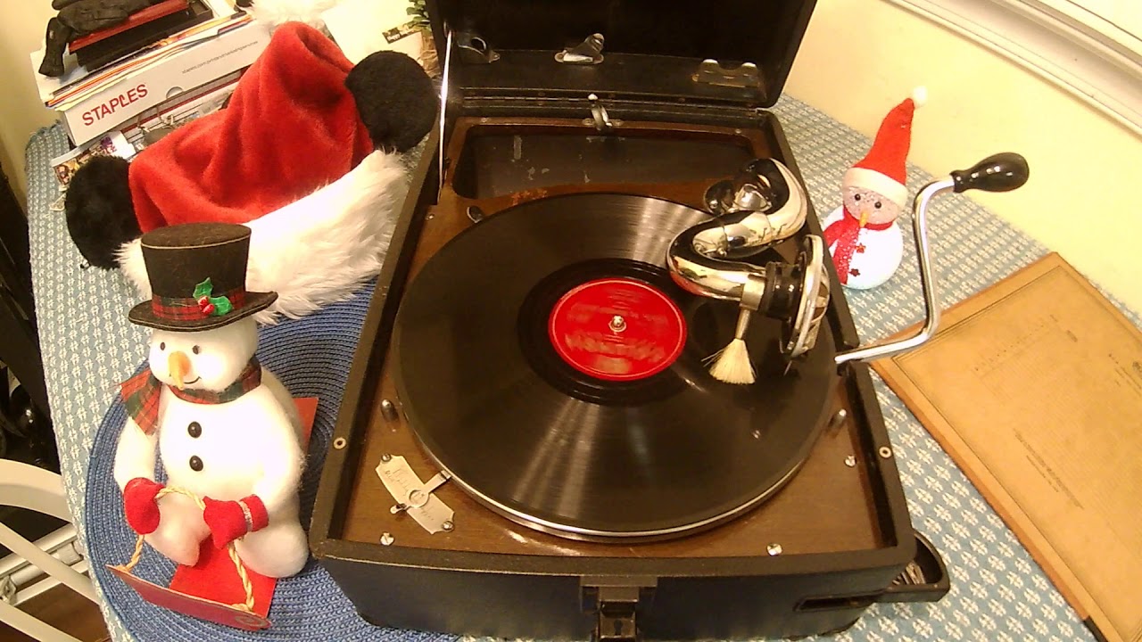 Rudolph, The Red-Nosed Reindeer - Gene Autry, 78rpm record played on HMV 102B Gramophone